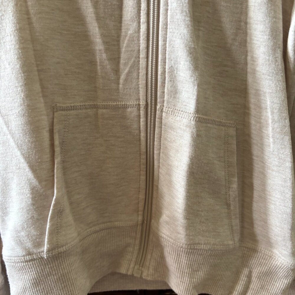 90 degree cream lightweight zipped hoodie jacket in size S 7-8 - Picture 5 of 5